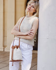 Atuel Bucket Bag in Canvas and Leather
