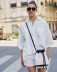 Atuel Bucket Bag in Canvas and Leather