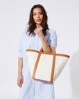 Atuel Tote Bag in Canvas and Leather