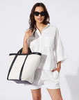 Atuel Tote Bag in Canvas and Leather
