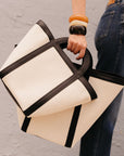 Mini Atuel Tote Bag in Canvas and Leather