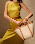 Mini Atuel Tote Bag in Canvas and Leather
