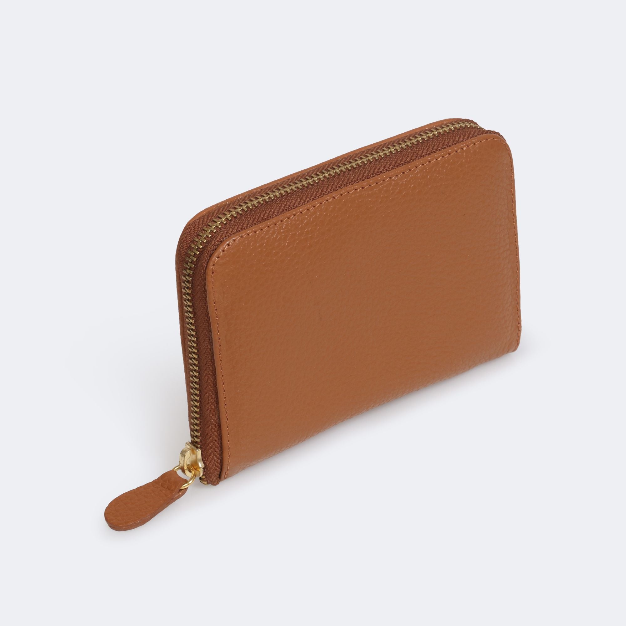 Compact Wallet – Leather Zip-Around Wallet