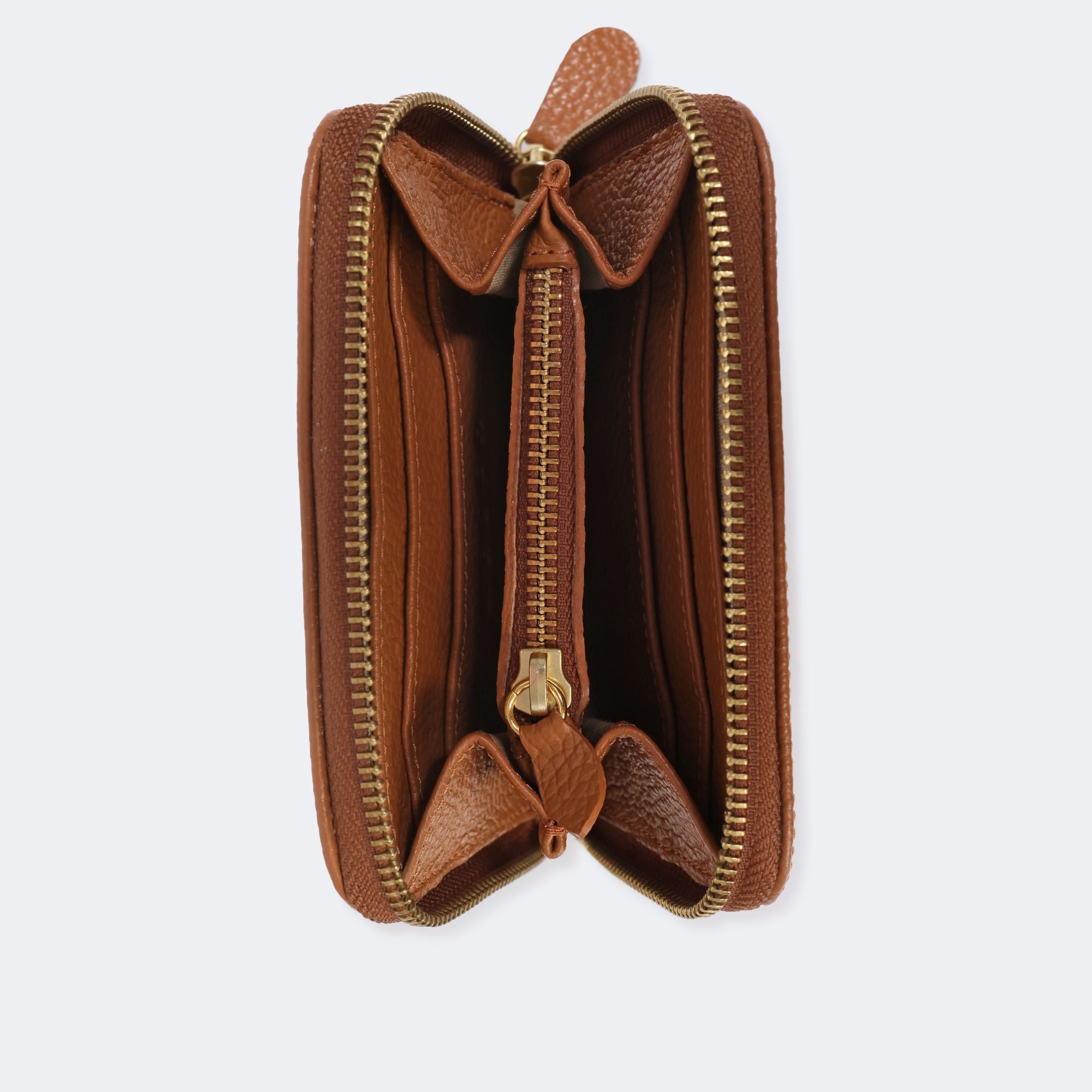 Compact Wallet – Leather Zip-Around Wallet