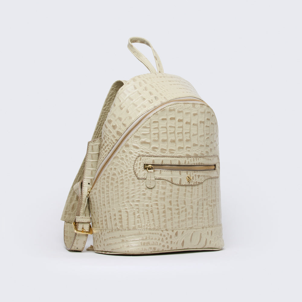 croc embossed mini backpack Katy Print Vaan & Co link shoulder straps MochiThings: Mini Crocodile Pattern Leather